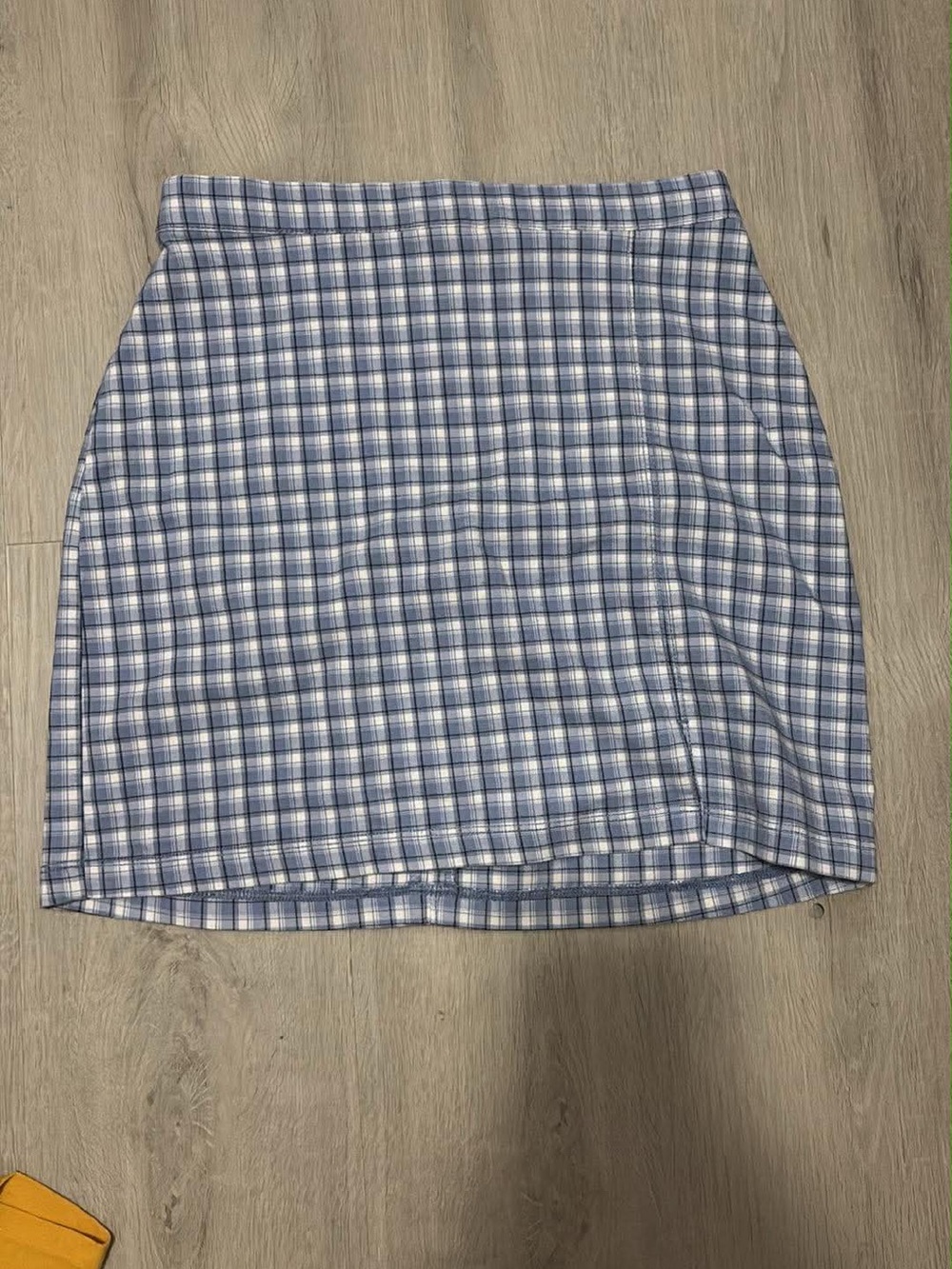 Hollister Blue and White Plaid Mini Skirt